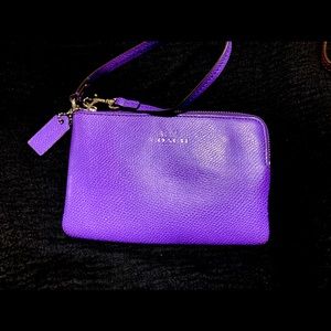 Coach authentic gently used purple wristlet